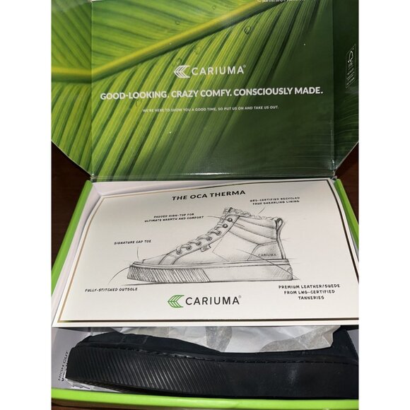 Cariuma Women OCA Therma High Hooks All Black Suede Boot Sz: W7.5 NWT - Picture 6 of 11